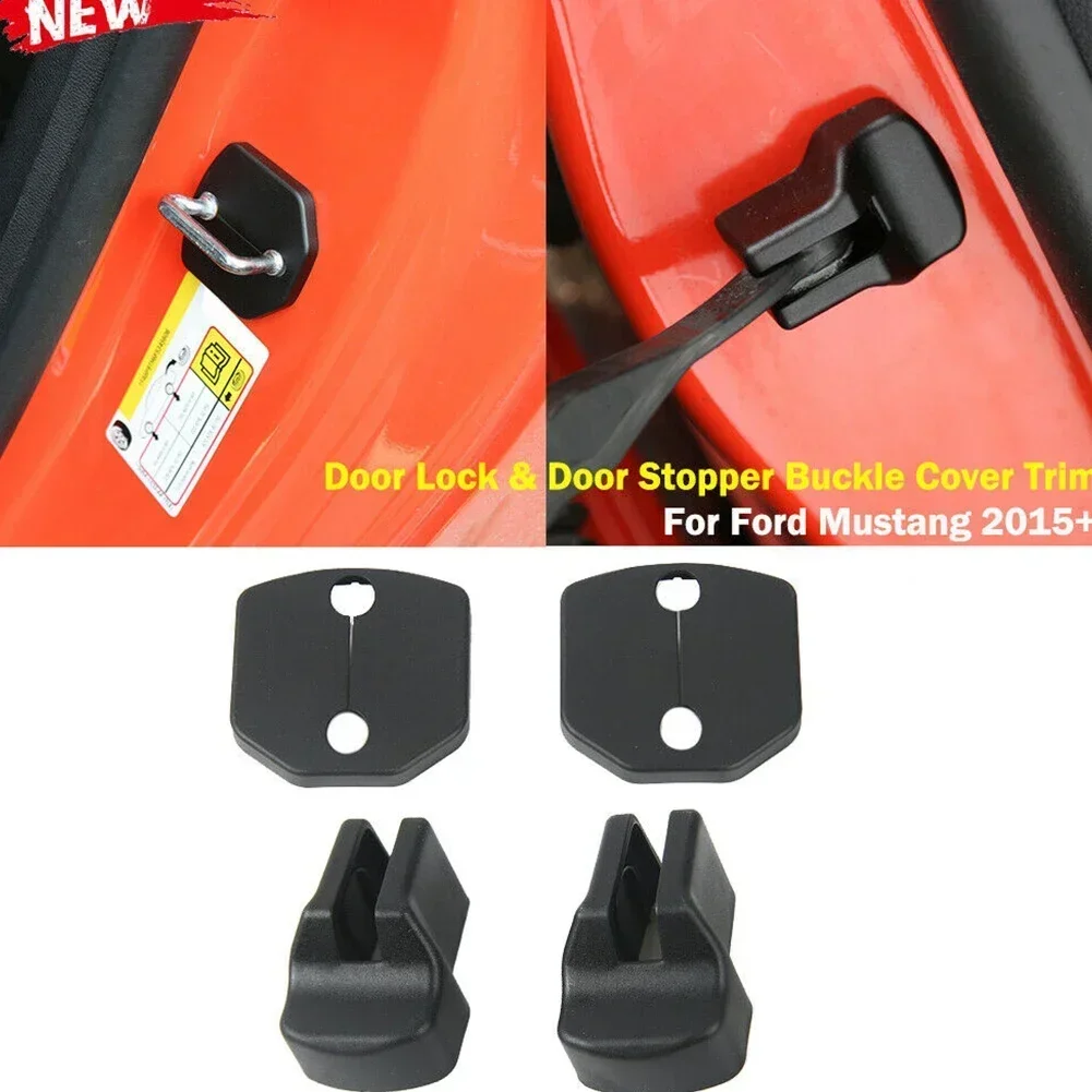 

Carhome Car Door Lock & Door Stopper Catch Cover Buckle Cover Protector Arm Checker Protector Guard For Ford Mustang 2015-2021
