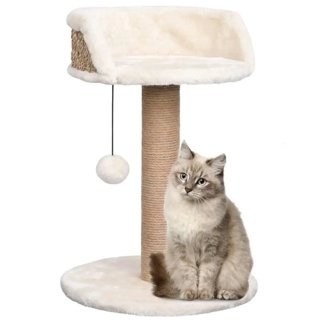 49cm Cat Tree with Scratching  & Seagrass - Durable Cat Furniture for Active Play & Relaxation