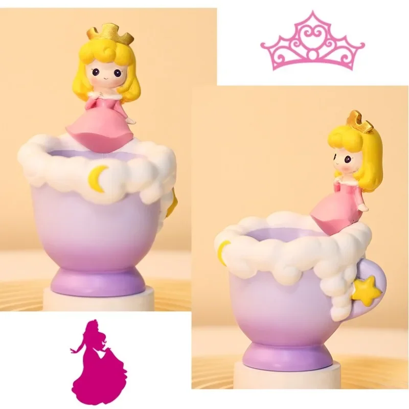 Disney Snow White Ariel Aurora Belle Princess Cartoon Anime Pen Holder Cute Desktop Ornament Resin Crafts Valentine\'s Day Gifts