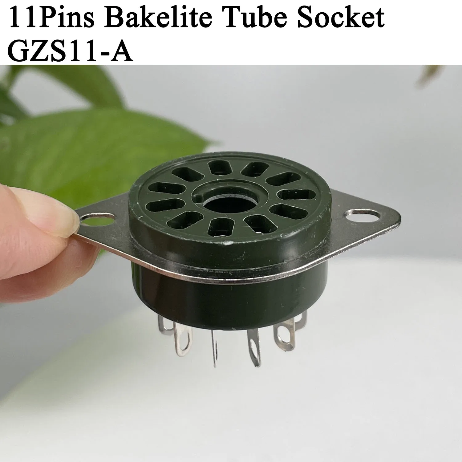 1PC Bakelite 11 Pins Tube Socket GZS11-A Electron Tube Socket Vacuum Tube DIY HIFI Audio Amplifier