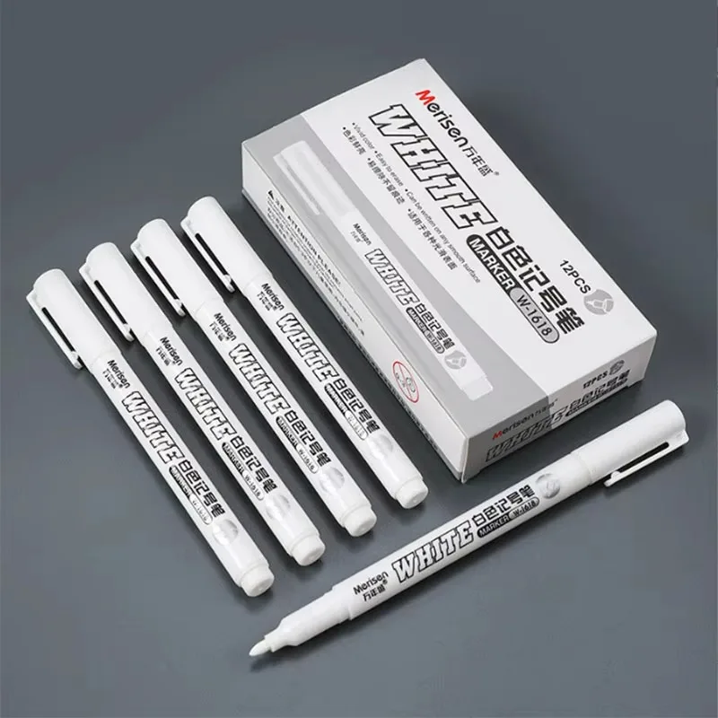 New 1/2/3PCS Waterproof Metal Marker Washing Art Painting Graffiti Pens Fabric Wood Leather Marker1MM Permanent White Paint Pen