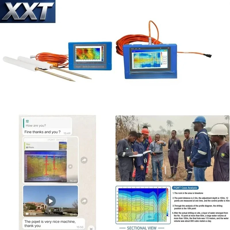 XXT Handheld Underground Water Survey Gear 150m Range Portable Geology Resource Locator