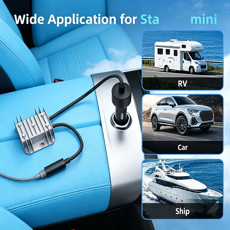 DC boost module 12V to 30V 3.5A 105W power supply 12/24V to 30V 3.5A booster for Starlink Mini boost power cable