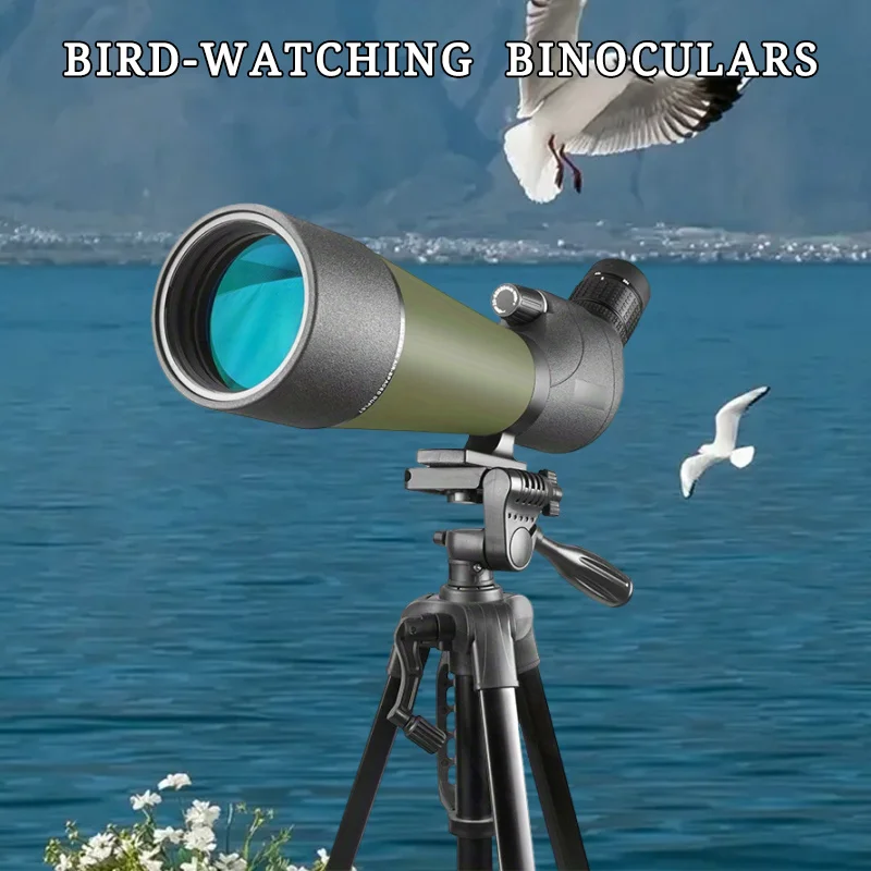 Monoculars Bird Watching Portable Telescope 20-60x80 High Definition BAK4 Big Zoom Optical Spotting Scope Outdoor Search Hunting