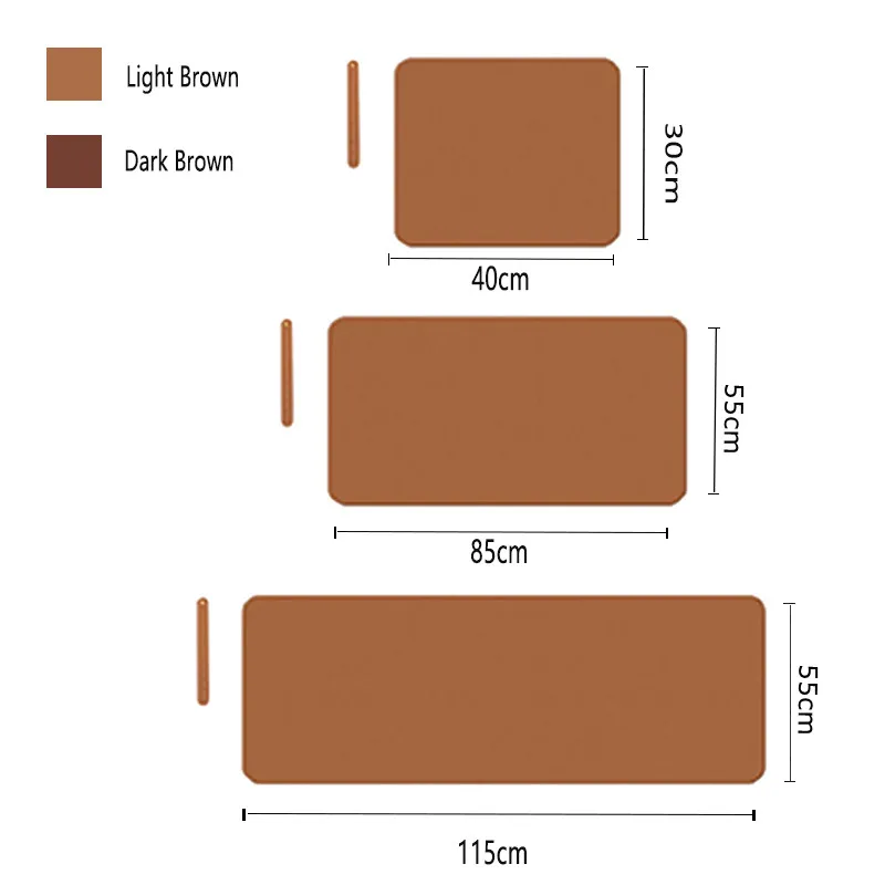 Table Mat Camping Wood Roll Table Mat 85 115 PU Leather Thicken Waterproof Heat-Resistant Wooden Desk Pad For Outdoor Picnic BBQ