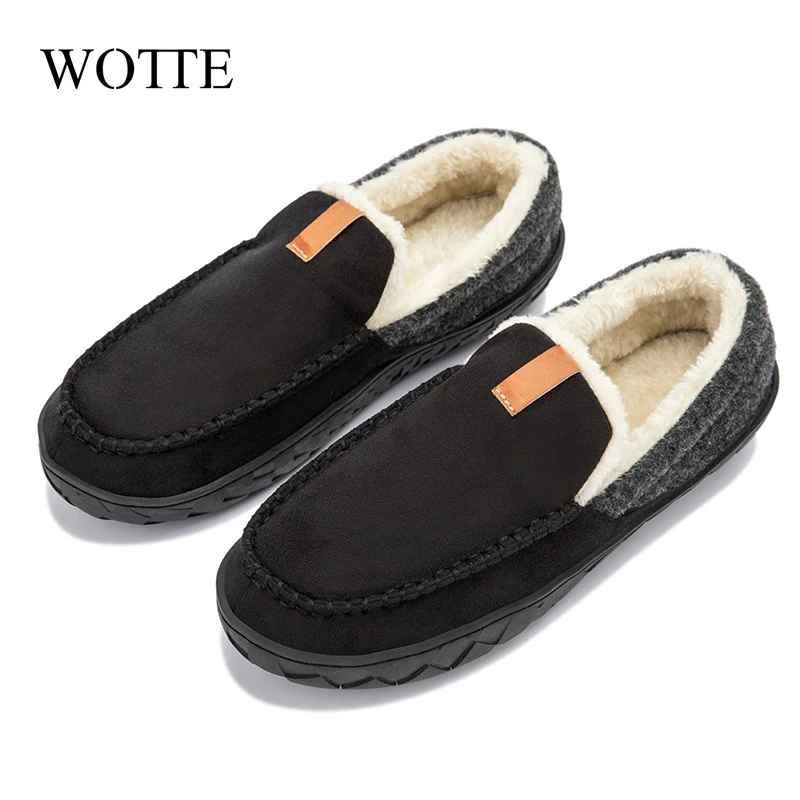 Winter Men\'s Slippers House Slippers Shoes Trend Warm Ankle Boots Man Cotton Shoes Male Felt Slipper Moccasin Room Footwear