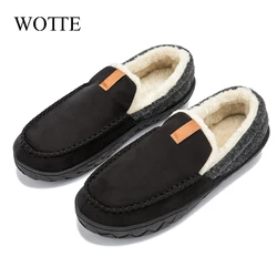 Winter Men's Slippers House Slippers Shoes Trend Warm Ankle Boots Man Cotton Shoes Male Felt Slipper Moccasin Room Footwear