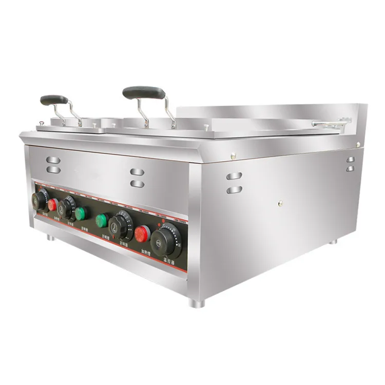 

Commercial Electric Desktop=rying Bun Machine Dim Sum Stove Double Cylinder Dumpling Raw Pancake Machine