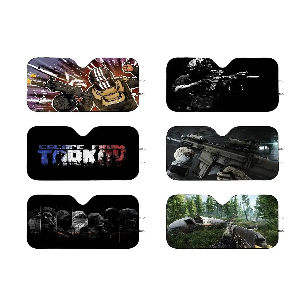 

Throw Escape From Tarkov Cartoon Car Window Windscreen Cover Sun Shade Auto Sun Visor Car-covers Car Solar Protection
