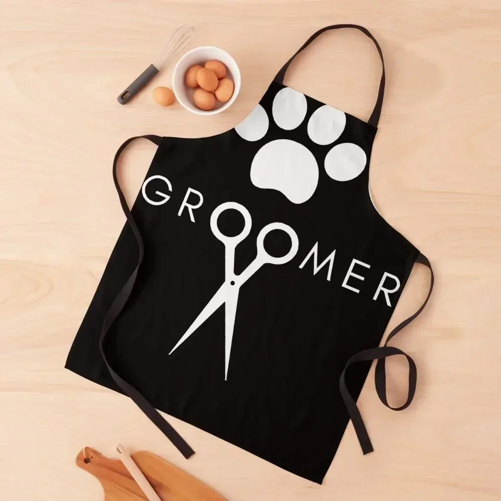 

Dog Groomer T-Shirt Apron Chef Accessory Customizable Woman christmas 2025 Kitchen Utensils Apron