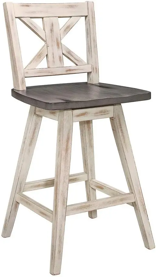 

Amsonia Counter Height Swivel Barstool (Set of 2), White