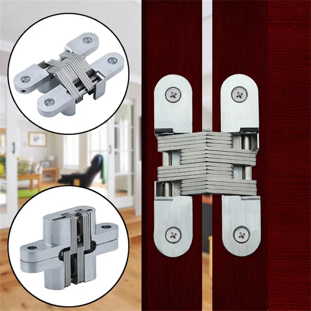 Cross Hinge High-quality Stainless Steel 180 Degree Concealed Hinge Folding Door Hinge Invisible Hinge 경첩 힌지 Bisagras Visagras