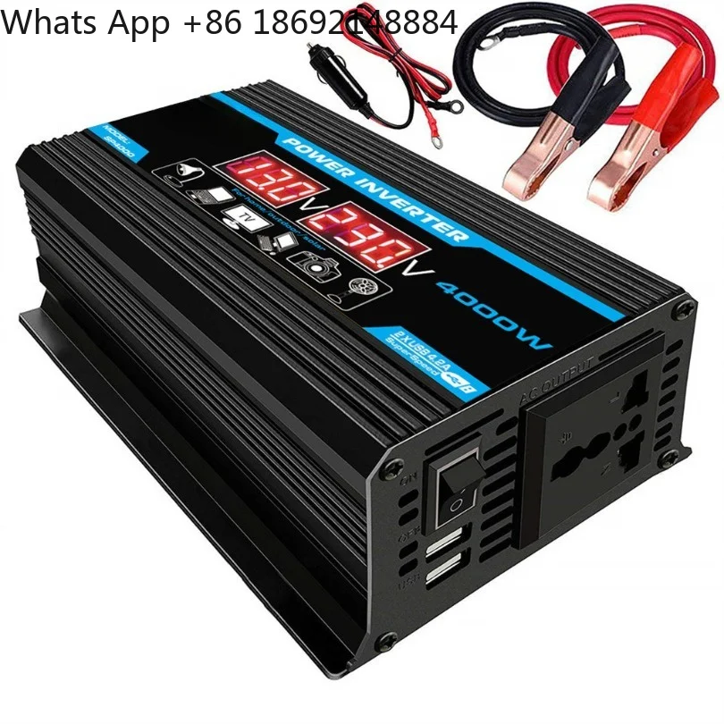 Inverter converter 12V to 220V/110V300W intelligent car inverter, standard 3000W dual USB - view 5