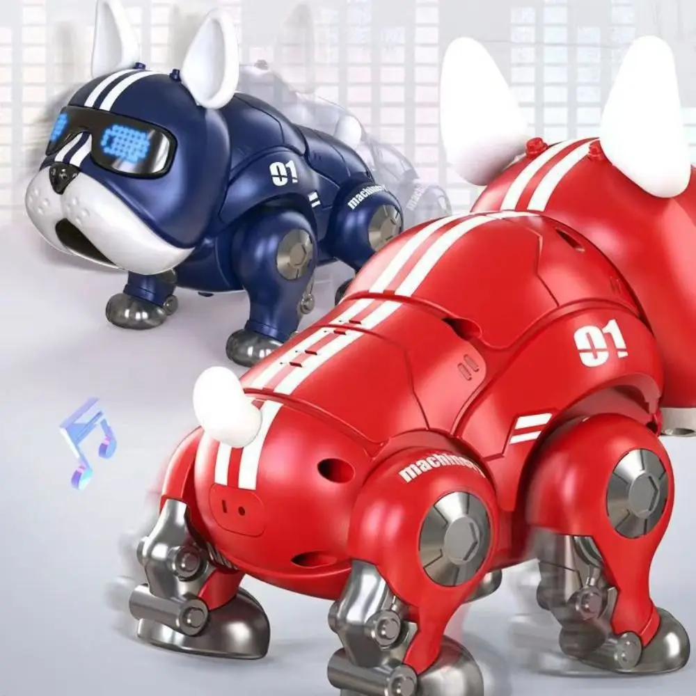 Chien robot virtuel intelligent électrique, animal de compagnie avec lumière, chien violent, ABS, éducation précoce, musique, bébé