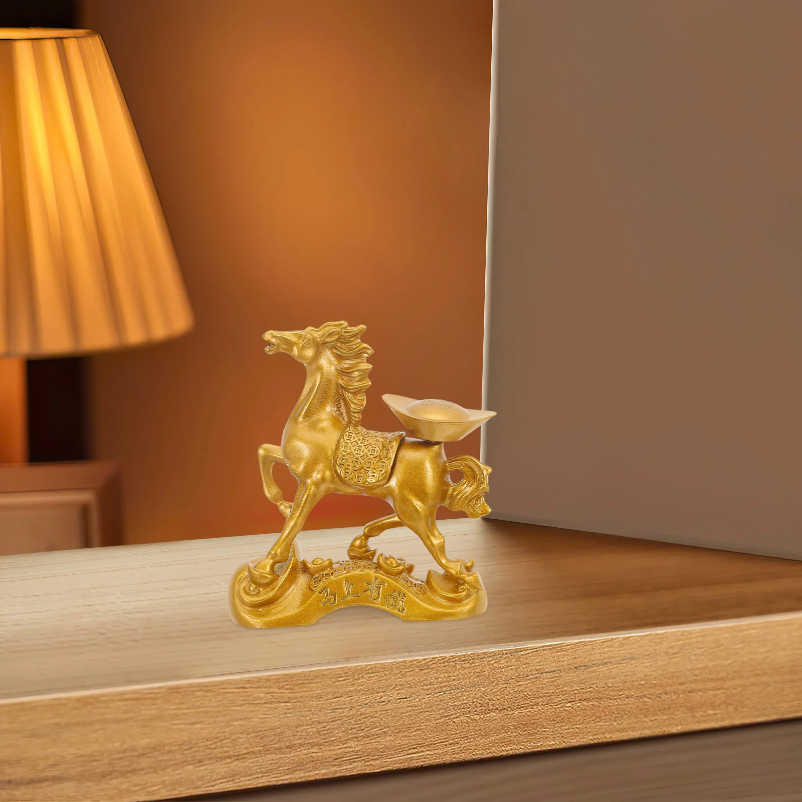 

Zodiac Horse Money God Sculpture 1 Piece Feng Shui Decoration for Living Room Study Chinese Calendar Art