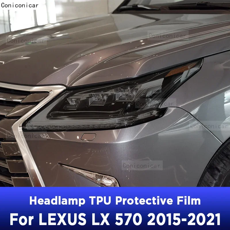 

Защитная пленка, наклейки из ТПУ для LEXUS LX 570 2015-2021, автомобильные фары, прозрачные черные аксессуары против царапин, PPF Beautify