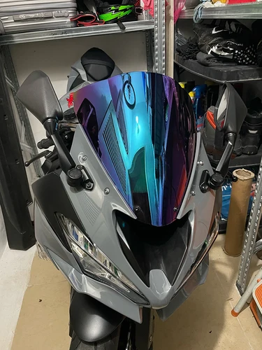 Imagen 2 del producto Parabrisas de motocicleta ZX6R para Kawasaki Ninja ZX 6R 636 ZX-6R parabrisas de doble burbuja 2009 -2018 2019 2020 2021 2022 2023