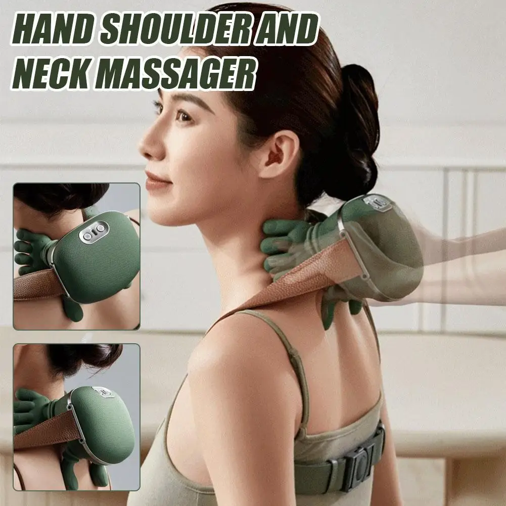 

1 * Neck And Shoulder Massager Heated Back Massagers Electric Kneading Muscles Massage Pillow Neck Waist Leg Body ﻿3-Level Modes