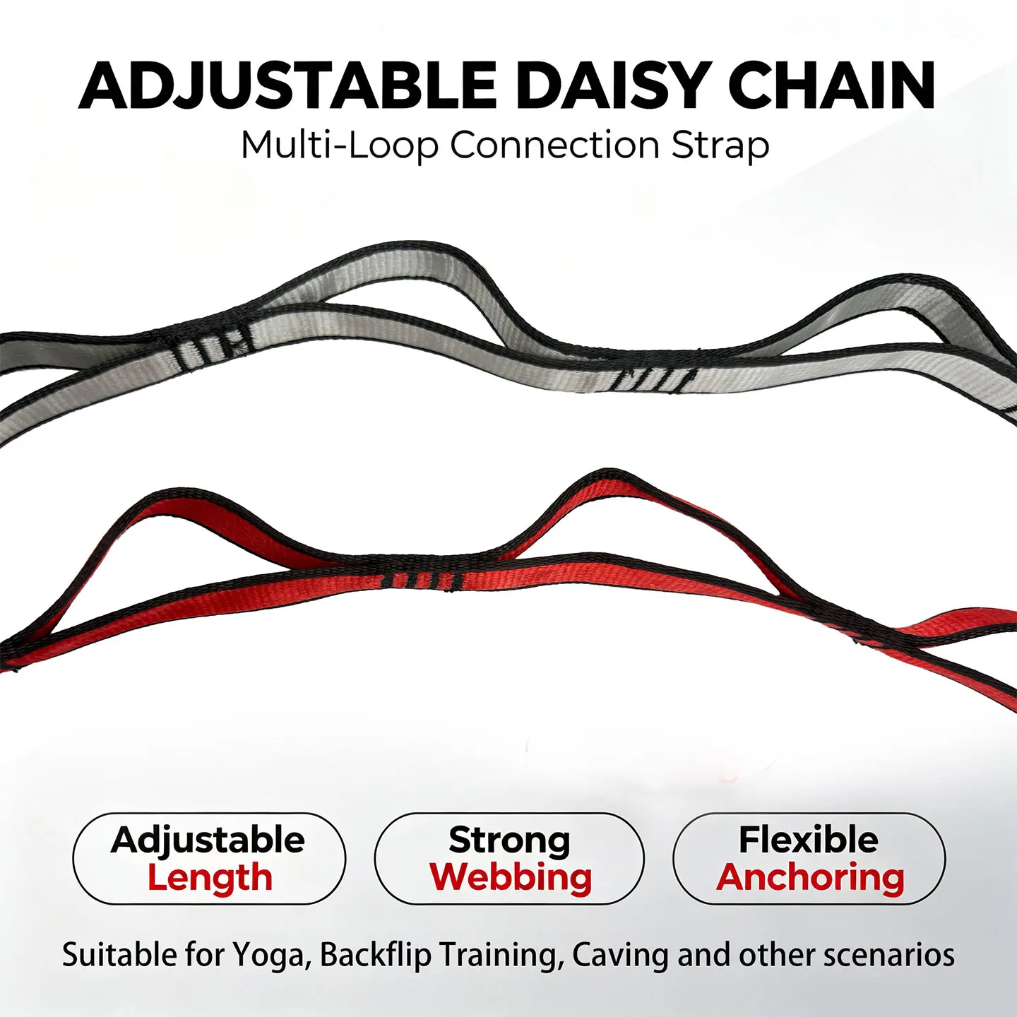Yoga Extension Strap，Made of Nylon / Nylon Material，Daisy Chain，Yoga Accessory
