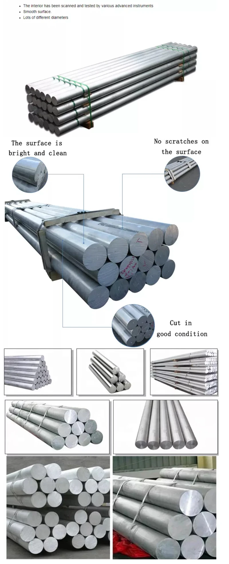 7075 T6 Aluminium Round Bar Al Superhard Rod 10mm 12mm 16mm 20mm