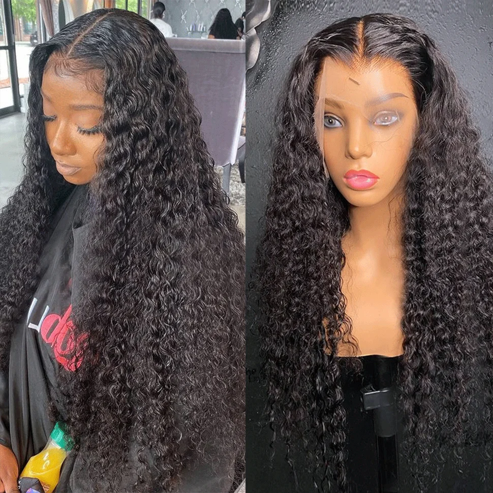 Amanda Lace Frontal Wig Deep Wave 13x4 Lace Front Human Hair Wigs 250% Closure Wig 360 Lace Wig Water Wave Curly Hair Wig