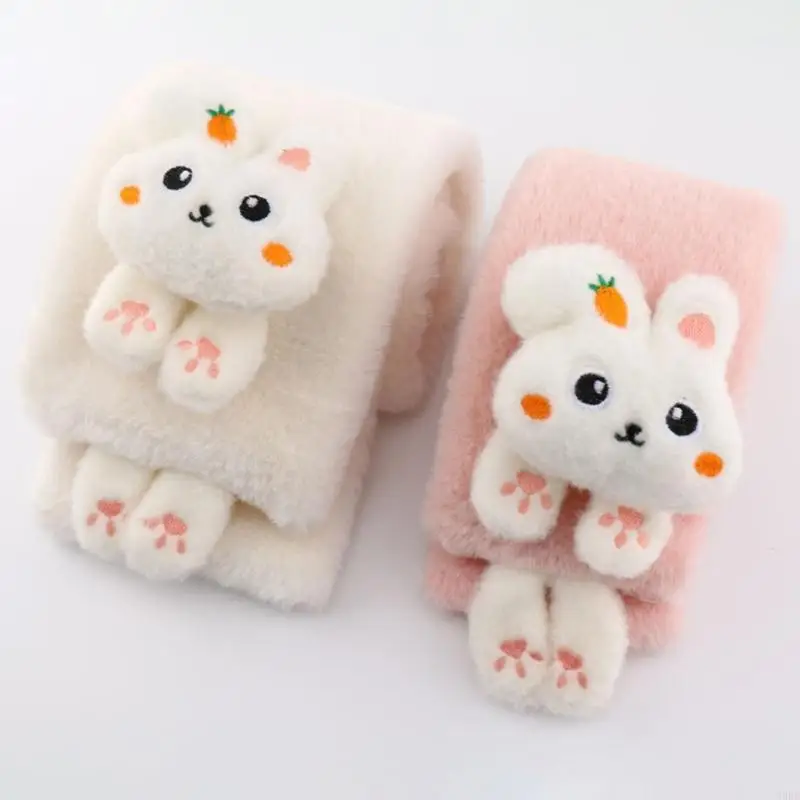 Gadis 39bd Musim Dingin Hangat Syal Tebal Kartun Kartun Bentuk Bulu Bulu Bulu Plush Collar Syal Selendang Lovel