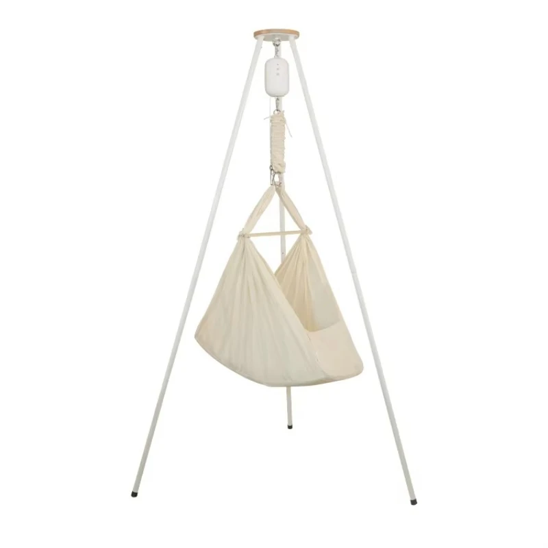 

Electric Modern Baby Swing Rocker Cradle with Organic Cotton Hammock & Portable Sleeping Bed for Bathroom and Dining Areas