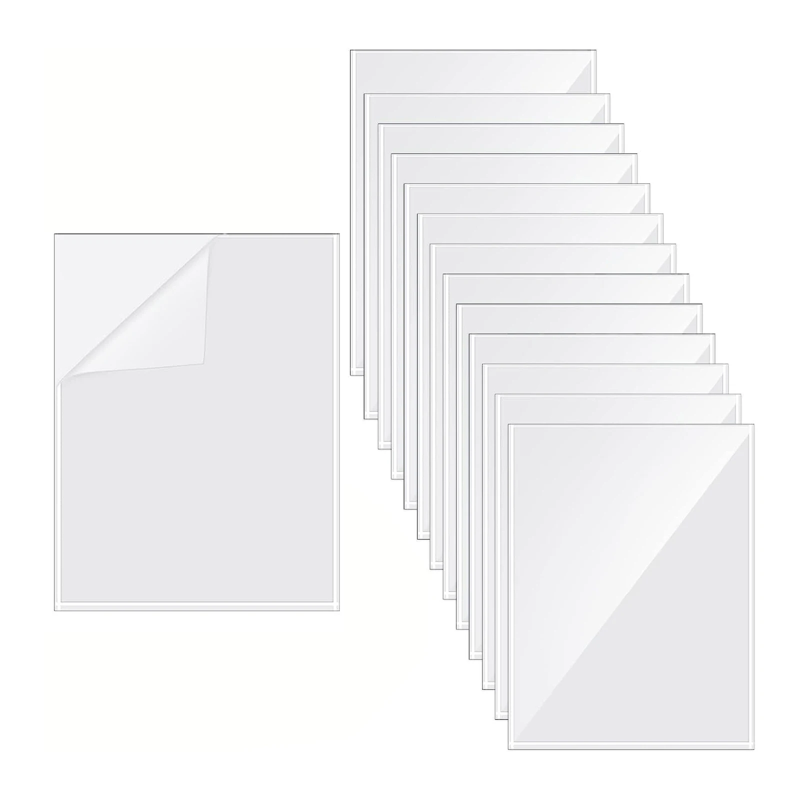 20 Blatt – A4 mattes, klares, holografisches Aufkleberpapier – 8,3 x 11,7 Zoll, transparente Overlay-Kaltlaminierfolie, selbstklebende Vinylbögen – Detail 8