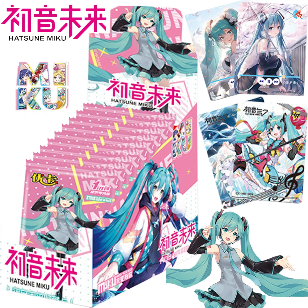 Japanese Anime Hatsune Miku Card Famous Popular Virtual Singer MEIKO Megurine Luka Luxury Edition Signature Thick Card Toy Gift