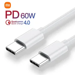 Original Xiaomi PD 60W USB C-to-USB C-type cable Huawei Samsung Xiaomi Macbook iPad data cable C-to-C fast charging data cable