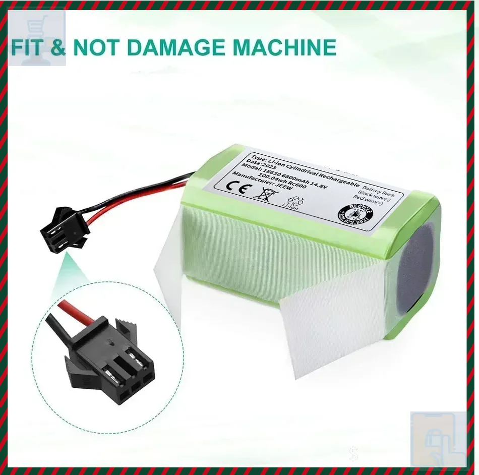 

Сменный литий-ионный аккумулятор 4S1P 14*4 В 6800 мАч для Conga 990 1090 Ecovacs Deebot N79S N79 DN622 Eufy Robovac 11 11 S;;*;-