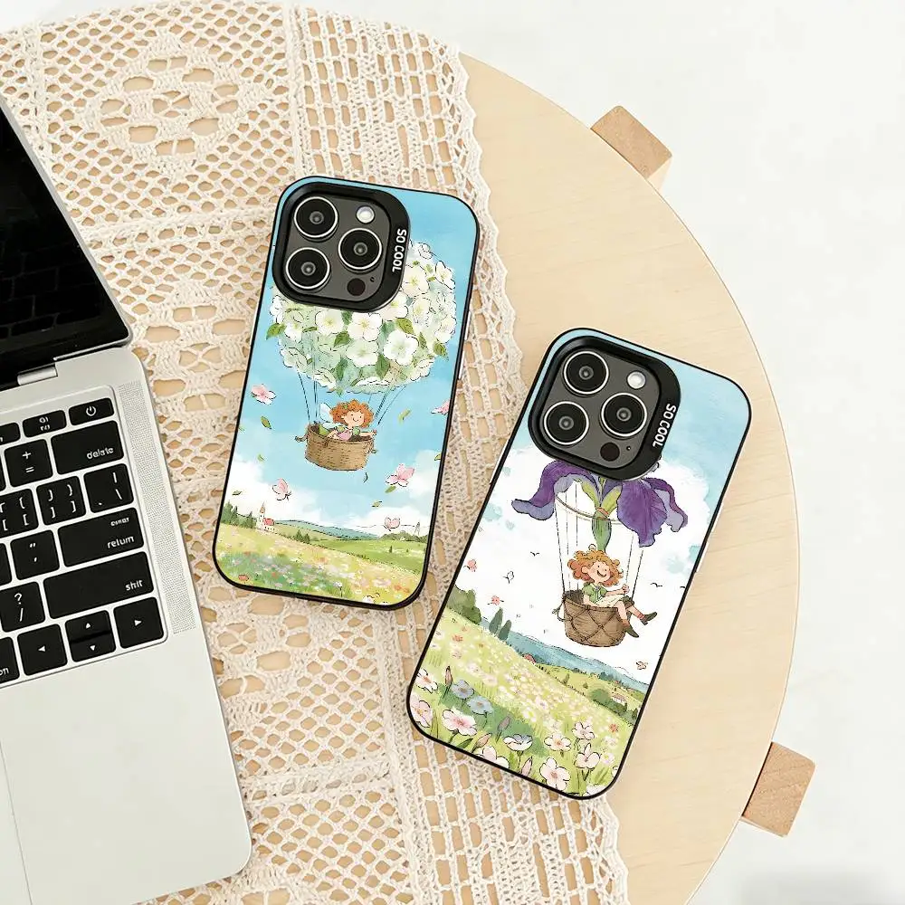 

Fairy's Flower Dream Phone Case For iPhone 17,16,15,14,13,12,11 Plus,Pro Max,XS,Colored silver phone case
