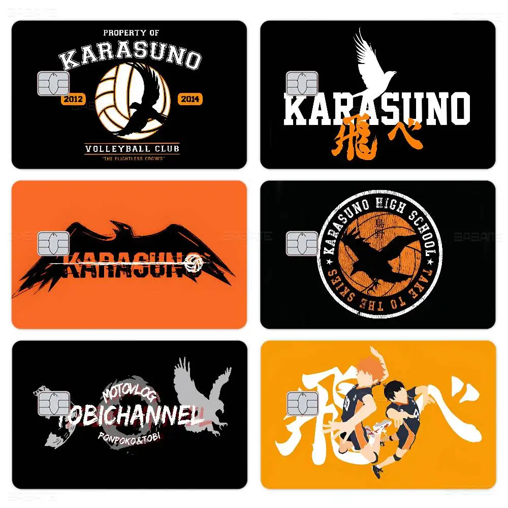 Karasuno Anmie Sticker Film Skin Cover for Credit Card Debit Bank Card Front