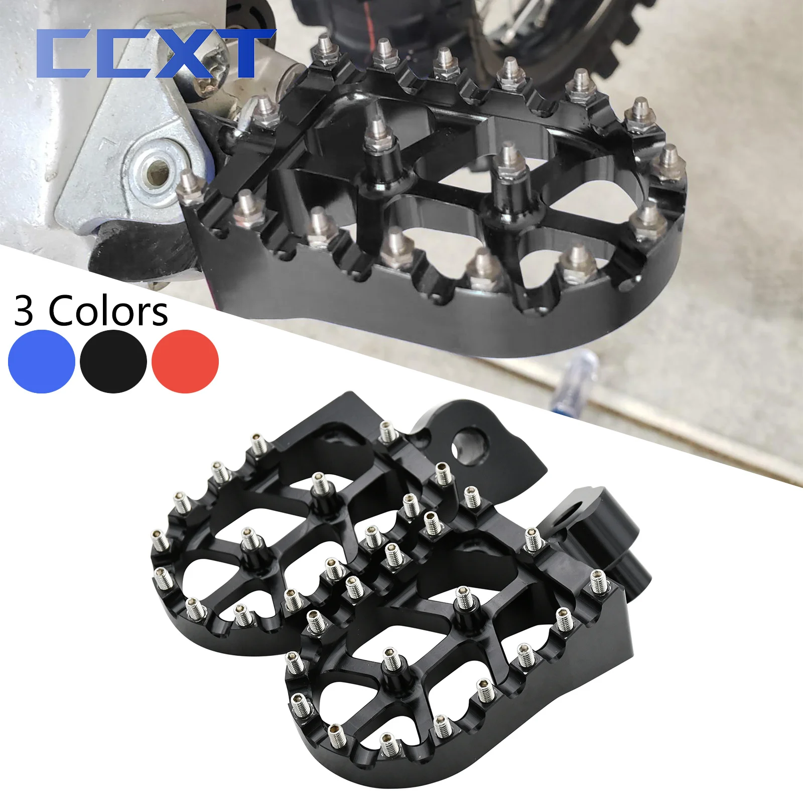 For Yamaha YZ 65 85 125 250 250F 426F 450F 125X 250X 250FX 450FX WR 250F 400F 426F 450F 250R 250X CNC Footrest Pedals Foot Pegs