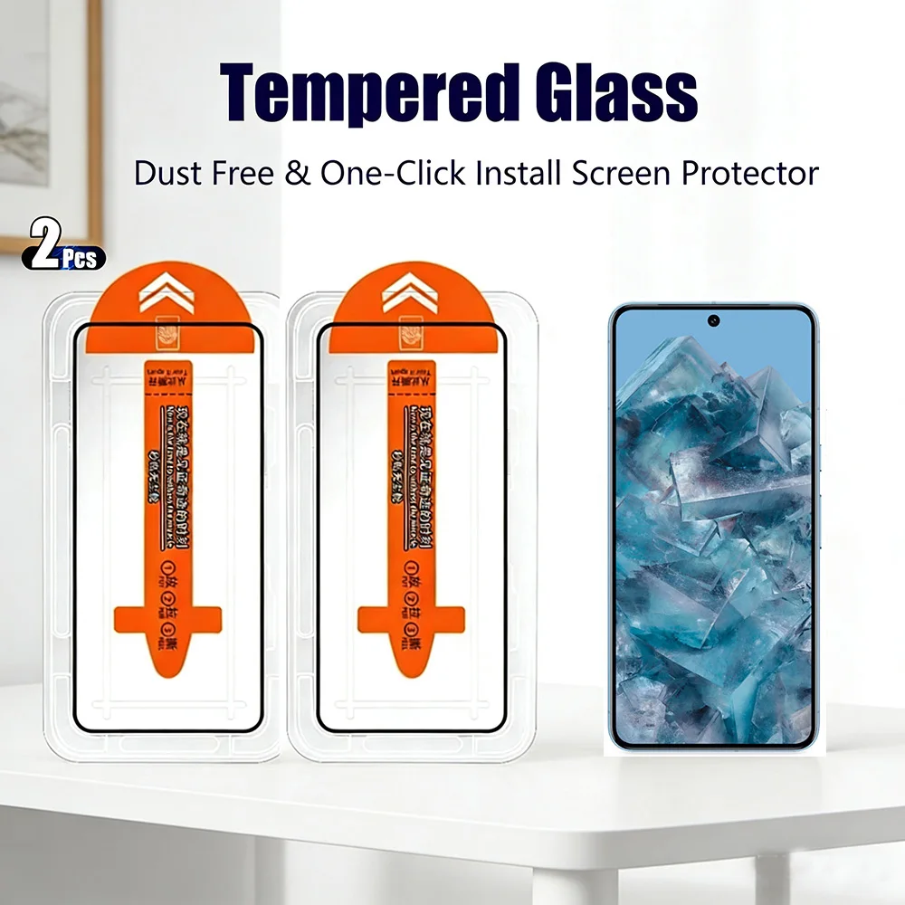 2pcs HD Screen Protector for Google Pixel 8 Pro 8A 7A 7 6A Tempered Glass Pixel 7 7A 6A goole 8a 7a 6a Dust-Proof Installation
