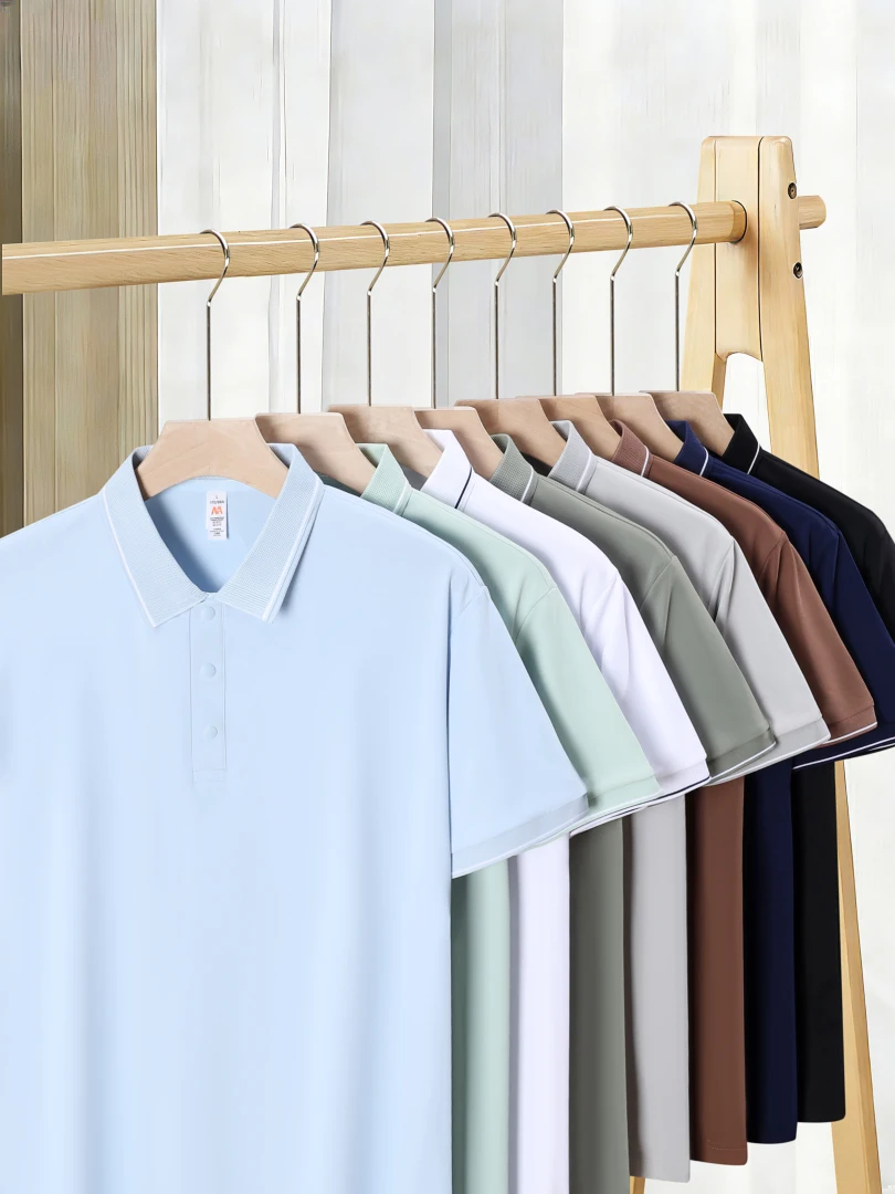 

Quick Dry Men's Sports Polo Shirt Golf wear Summer Gym Fitness Training Clothing Comfortable Breathable Shirts