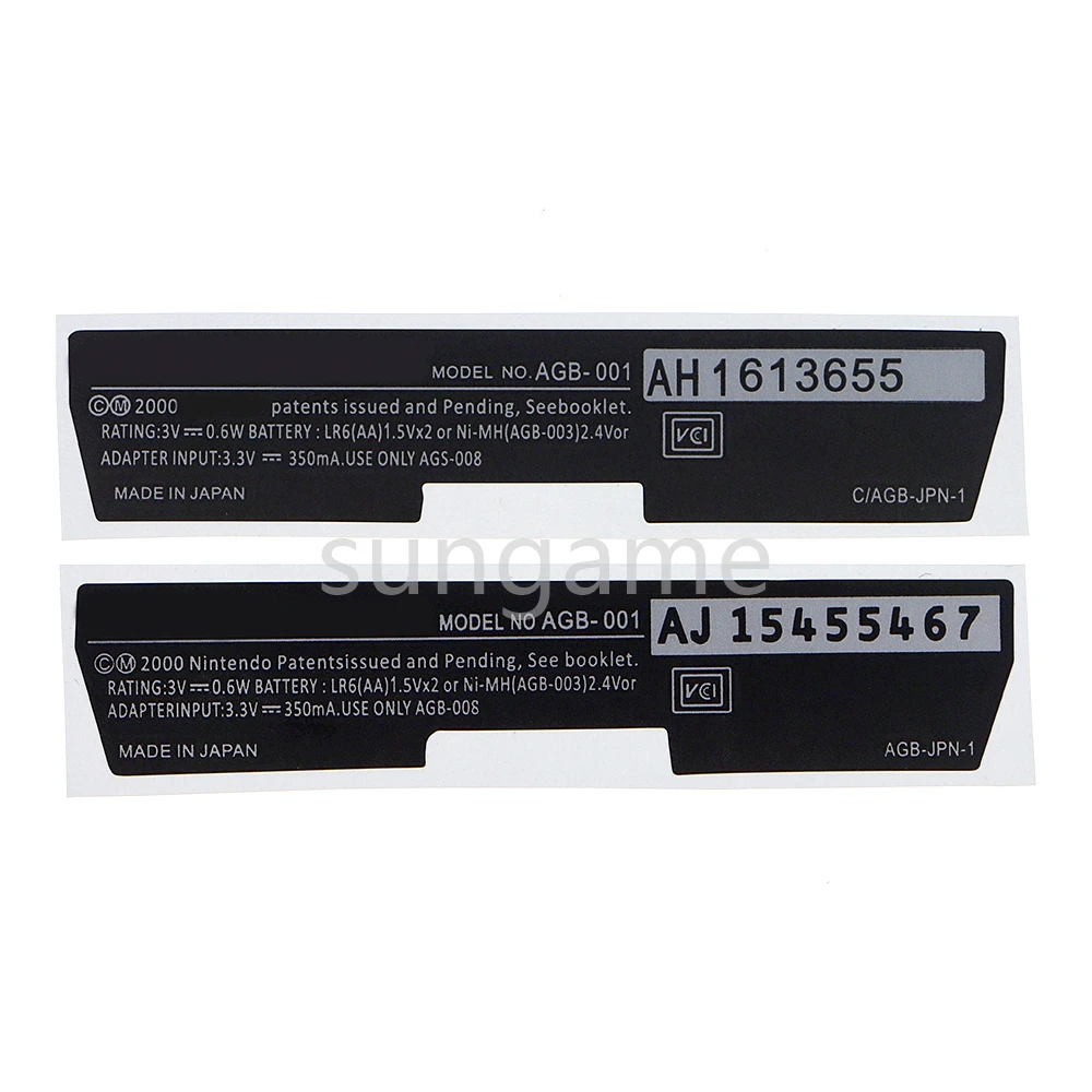 600 Stück neue Etiketten Aufkleber Ersatz für Gameboy Advance für GBA Spielkonsole