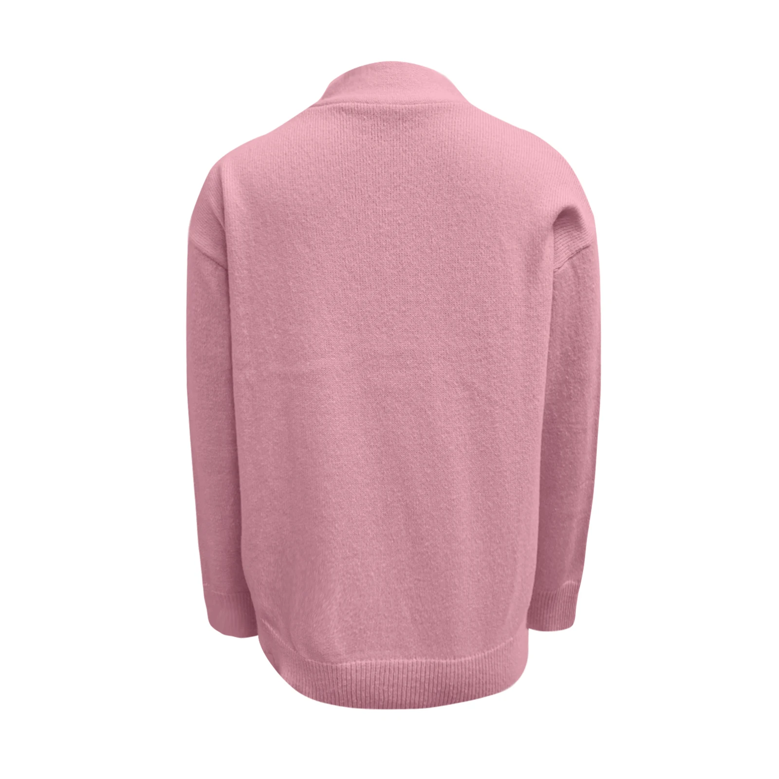 ニットセータートッププルオーバーレディーストップファッショナブルな長袖ソリッドカラーVネックデイリーマルチカラー人気セータートップ