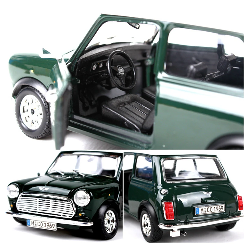 Bburago 1:24 1969 Mini Cooper Legering Model Auto Diecasts Metalen Klassieke Auto Voertuigen Model Simulatie Collectie Kinderen Speelgoed Gift