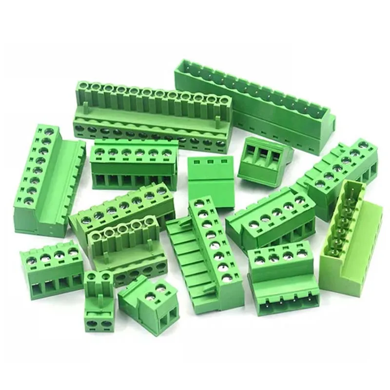 5Pair Pitch 5.08mm PCB Screw Terminal Block 2EDG 5.08mm 2P-12Pin Right Angle Plug-in Type Male Plug Female Socket Wire Connector