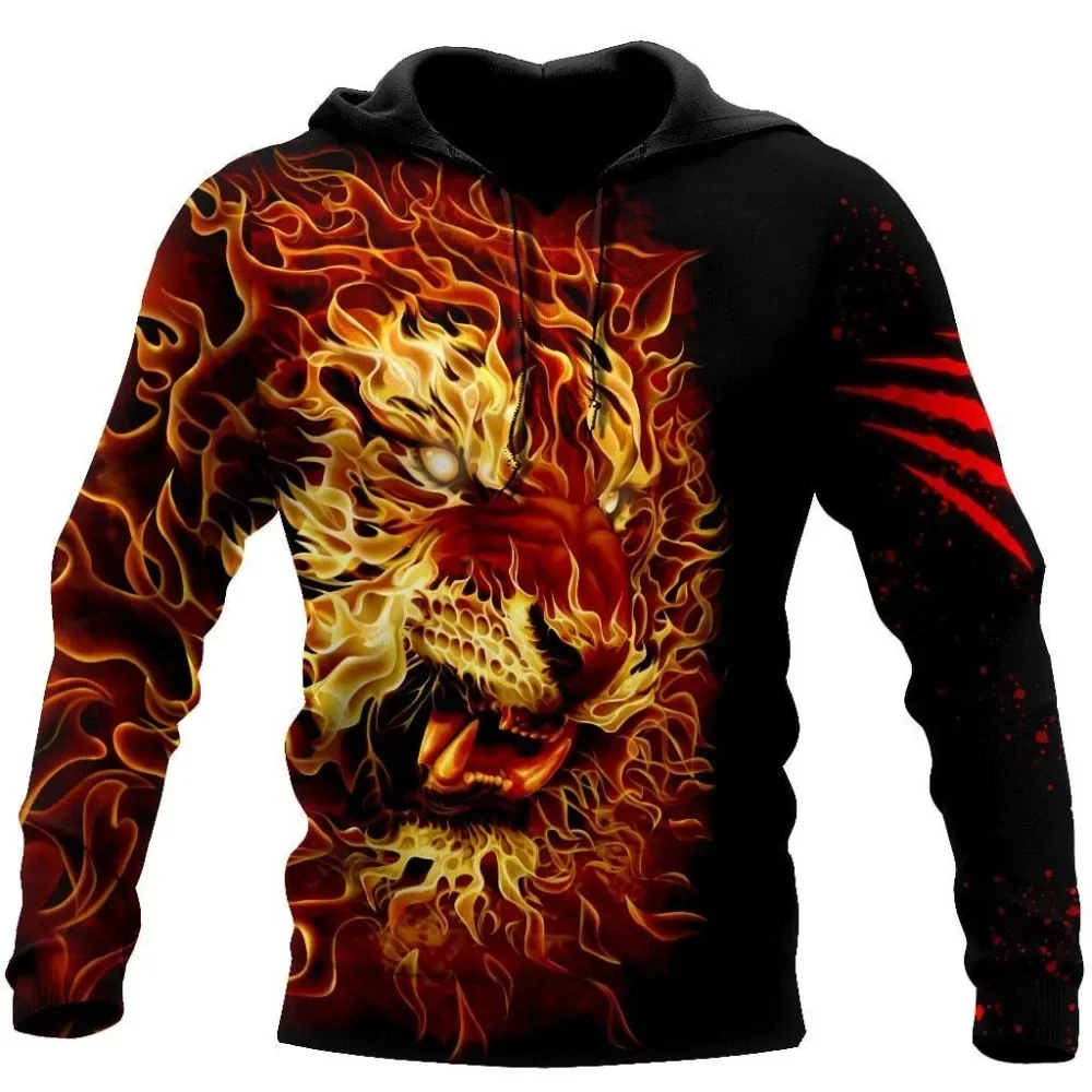 Tiger/ King Lion Sky 3D All Over Printed Men's Hoodie&Sweatshirt Autumn Unisex Casual Sportswear