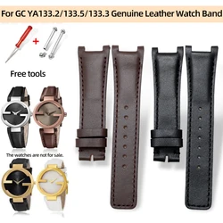 Specialized Notch Leather Strap For GUCCI YA133.2 133.3 133.5 Men's and Women's Cowhide Watchband Wristbands 16 20 22mm Bracelet