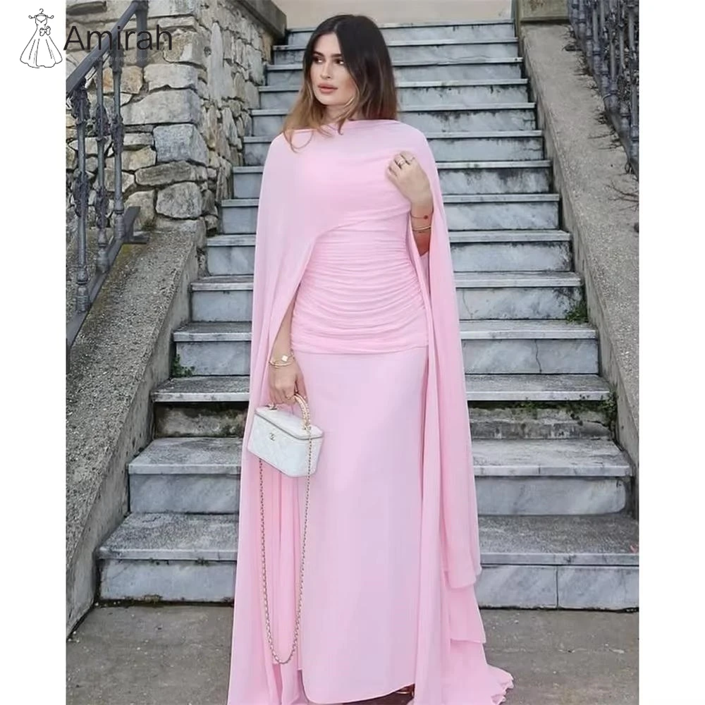 

Amirah Elegant Prom Dresses Luxury Women's Elegant Party Dress Shawl Evening Dresses Wedding Custom Made Fish Tail Ball Gowns