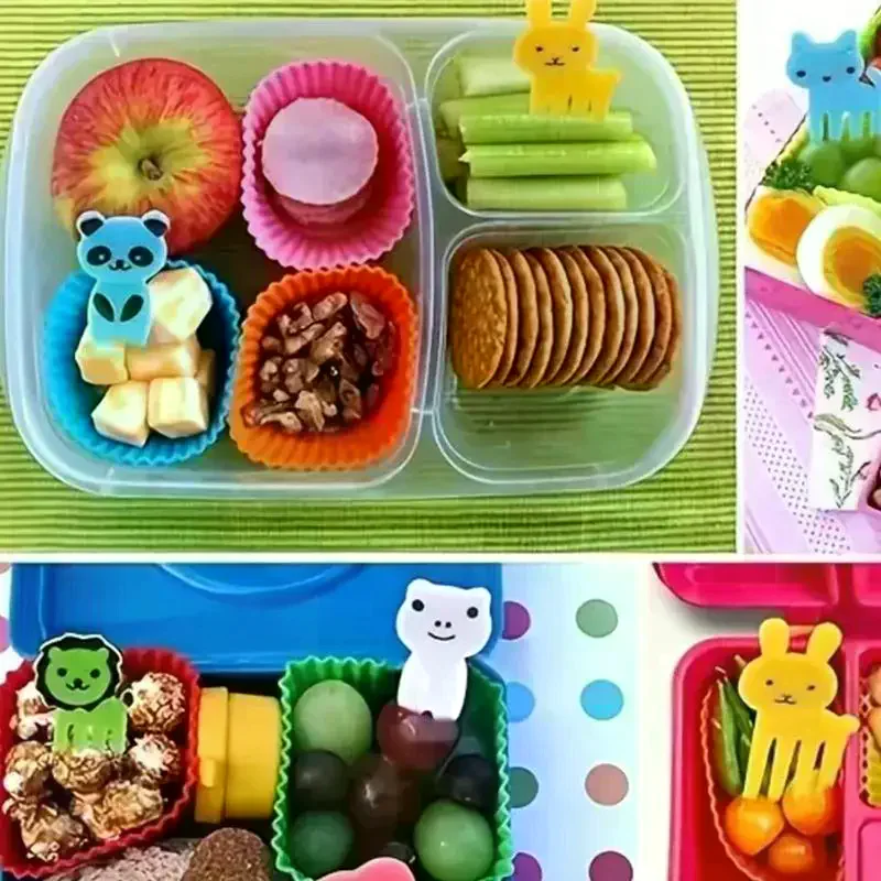 Silicone Lunch Box Dividers Bento Lunch Box Dividers Lunch Dividers Dish Cups Salad Dressing For Kids Lunch Accessories 12/24Pc