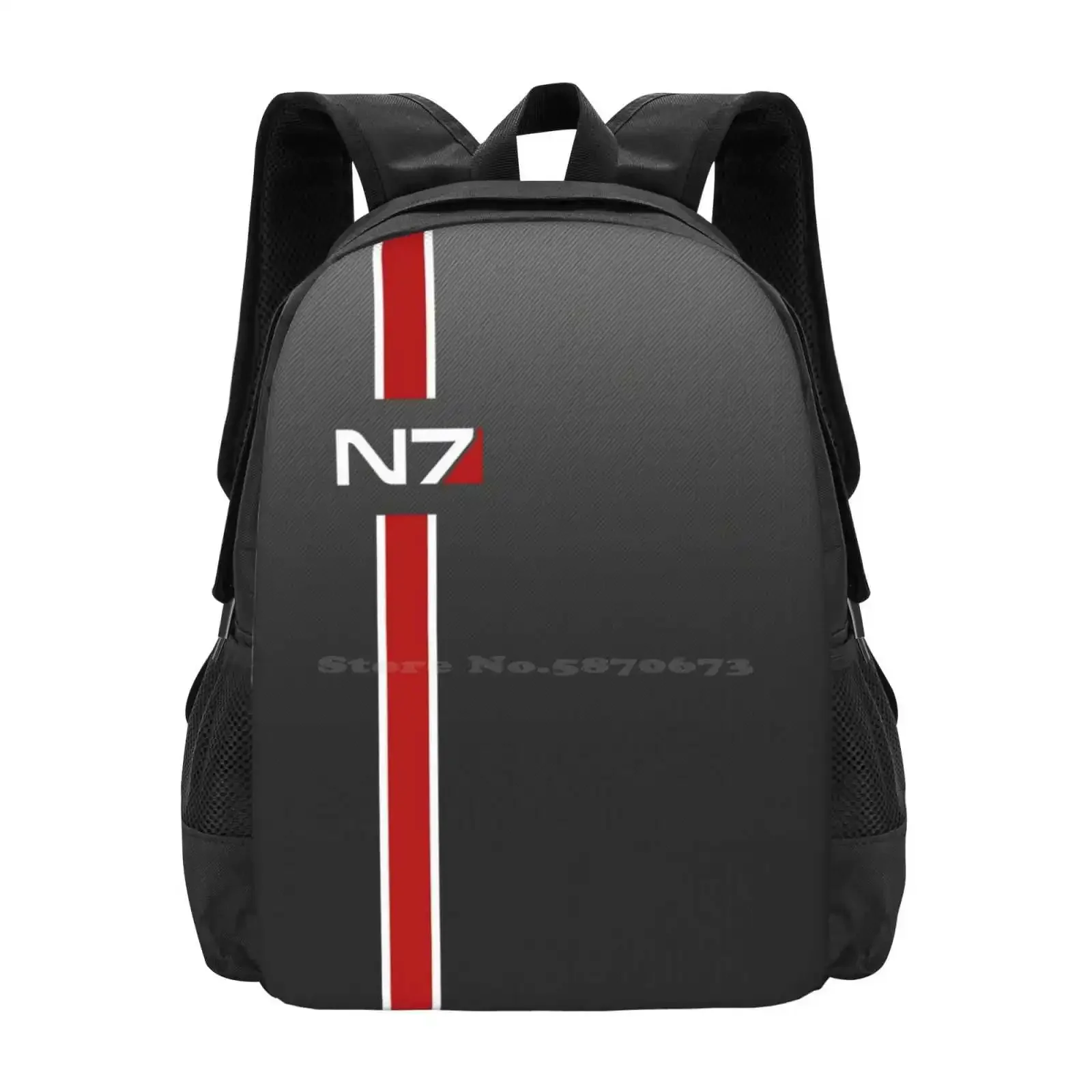 

N7 Iconic Masseffect Hd Hot Sale Schoolbag Backpack Fashion Bags Masseffect Comandershephard Femshep Maleshep Normandy Me1 Me2