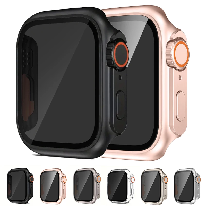 アップルウォッチ用強化ガラススクリーンプロテクター,iwatchシリーズ用スクリーンプロテクター9/8/7, 40mm, 44mm, 9h, 6/5/se/4, 41mm, 45mm