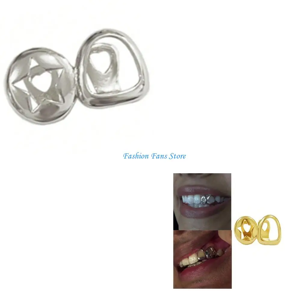 

Round Star Copper Dental Grills Mouth Jewelry Teeth Jewelry for Parties