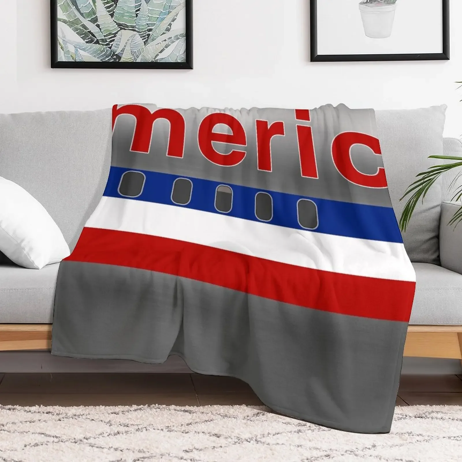 Plane Tees - American Airlines (Classic) Throw Blanket Soft Plush Blanket as Housewarming Gift