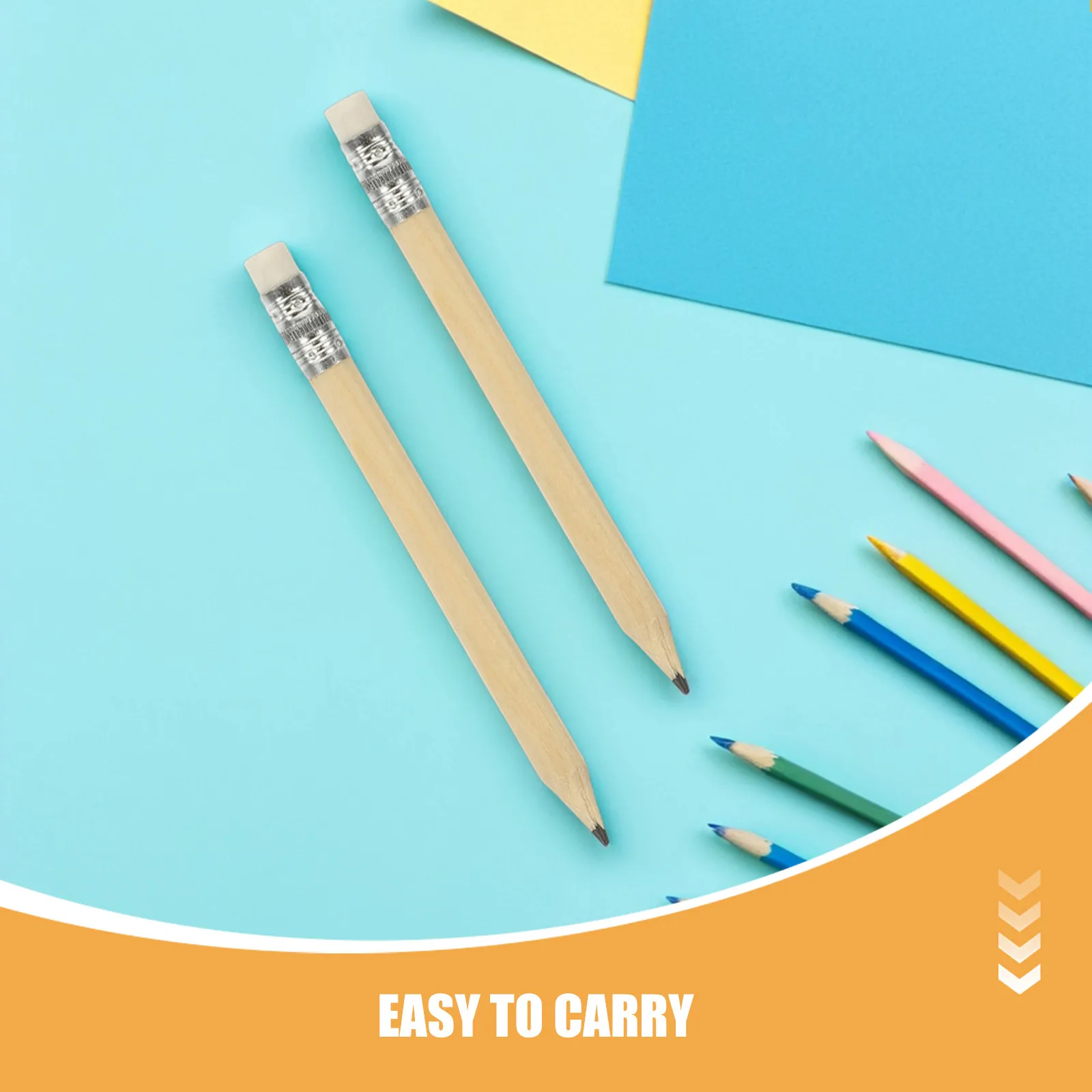 150Pcs Golf Pencils Pre-Sharpened Hb Bulk Mini Scorecard Pencils Wood Cased Office Classroom Portable with Erasers