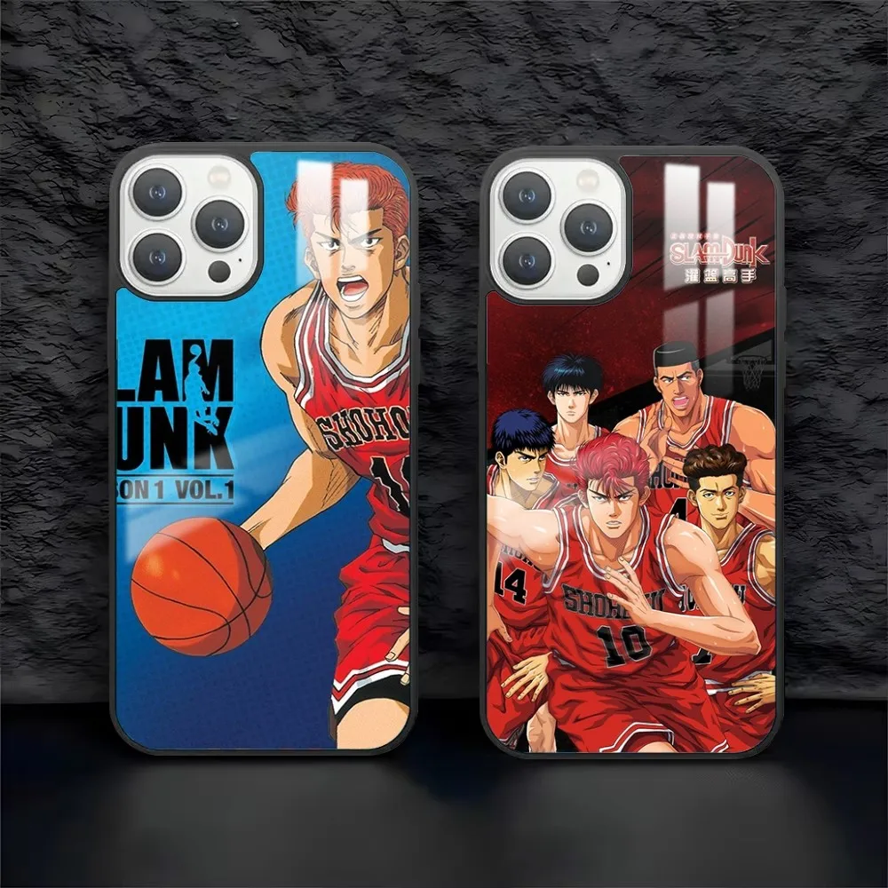 Anime S-Slam D-Dunk-K Phone Case For iPhone 16 15 14 13 12 11 Pro Max Plus Mini PC Fashion mirror phone case